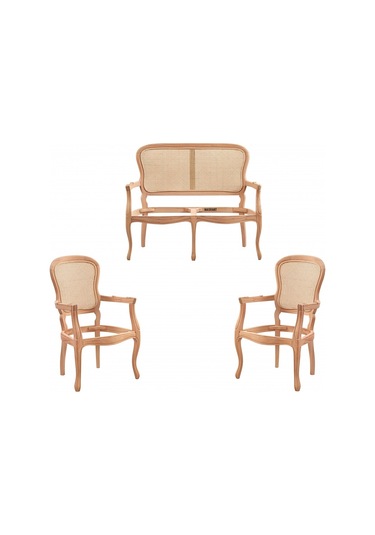 Masifart Tavian Hasırlı Klasik Çay Takımı Cilasız Ham Diğer