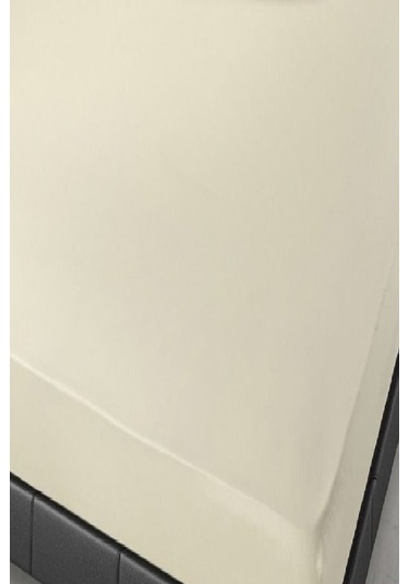 Mycey Krem Lastikli Streç Battal Boy Havlu Çarşaf 180x200 Cm Krem