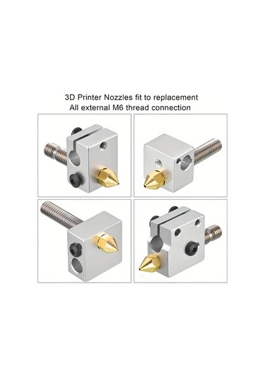 Dashanshop 10 Adet 0.4mm 3d Yazıcı Nozulu Pirinç Mk8 Ekstruder Yüksek Isı Dayanıklı