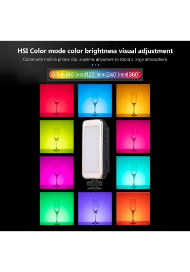 Mini Taşınabilir Fotoğrafçılık Lambası Kısılabilir Led Işık Siyah Siyah