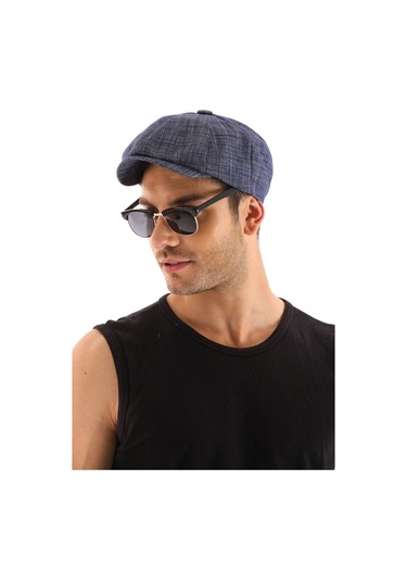 Yazlık Kasket Lacivert Çizgili Lacivert