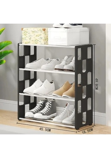 Flybuy Yurt Ev Depolama Rafı Siyah - Bosphorusboutique Pratik Ayakkabılık Siyah