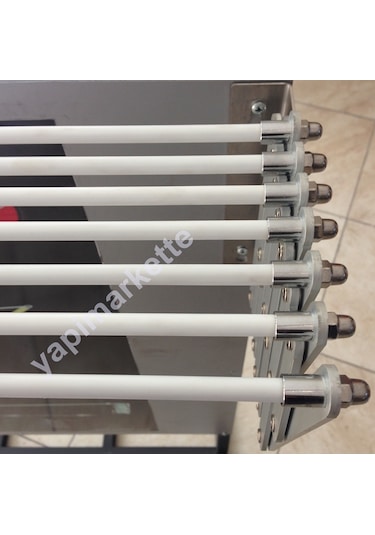 Maxas Xberen Katlanır Akordiyon Çamaşırlık - Ev Içi-Balkon-Otel 100 Cm - 7 Çubuklu-Gri Beyaz