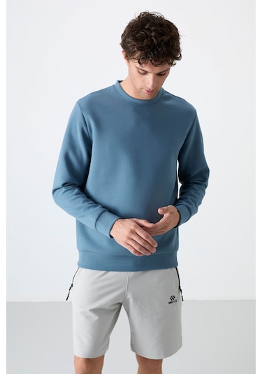 Tommy Life Orman Yeşili Basic O Yaka Rahat Form Erkek Sweatshirt - 88053 Yeşil