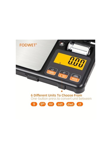 Willowhaven Fodwet 0.01g Hassas Terazi Kalibrasyon Ağırlıklı 200g/0.01g Cep Tipi Laboratuvar Kuyumcu Terazisi