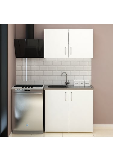 100 Cm Mini Evyeli Mutfak Dolabı - Hazır Mutfak Dolabı