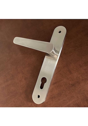 Kaira İnox Zamak Aynalı Yale Çelik Kapı Kolu Sol Basar Tek Yön