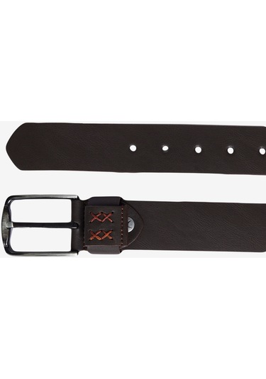 AC&Co / Altınyıldız Classics Erkek Lacivert-kahverengi Özel Ahşap Kutulu 2'li Kot Kemeri Seti Damat Bohçası Lacivert - Kahverengi