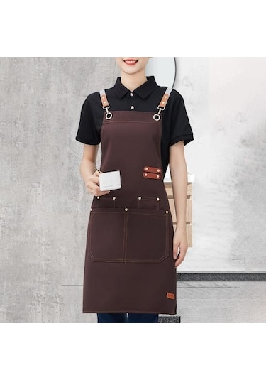Haki Erkekler Kadınlar İçin Su Geçirmez Önlük Anti-yağ Paslanmaz Pişirme Önlüğü Garson Barbekü Mutfak Aksesuarları