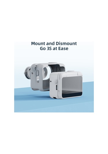 Ranyeek Insta360 Go 3s Kamera İçin Silikon Korumalı Kılıf - Çanta Askısı İle Tam Koruma Ve Kolay Taşıma - Siyah