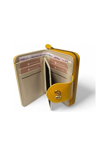 13x9x3 -matmazel Kadın Cüzdan-203210405 Hardal/bej