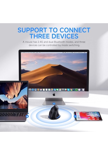 F-35b Bluetooth Type-c Giriş Oyuncu Dikey Ergonomik Mouse 2400dpı