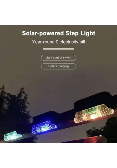 Besthome1 Dış Mekan Güneş Enerjisi Basamak Lambası, Ip65 Su Geçirmez Led, Bahçe/duvar/merdiven Dekorasyonu, 4'lu Paket Kasa Be Kahverengi