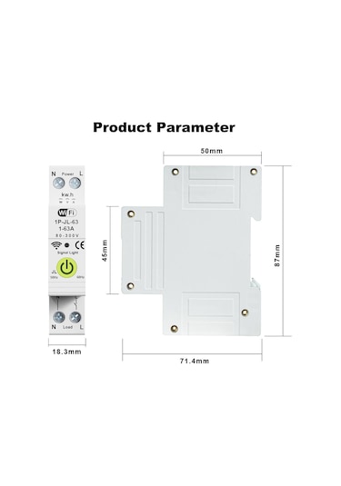 Tuya Wifi Akıllı Devre Kesici Açık Kapalı Zamanlama E25217