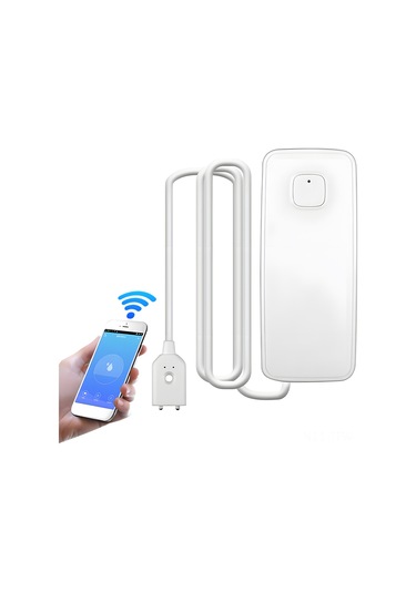 Tenfowee Akıllı Su Kaçak Algılayıcı, Tuya Wıfı İle Uygulama Kontrolü, 85db Ses, Ip67 Su Geçirmez, Mutfak/banyo/taban Katı İçin, Beyaz