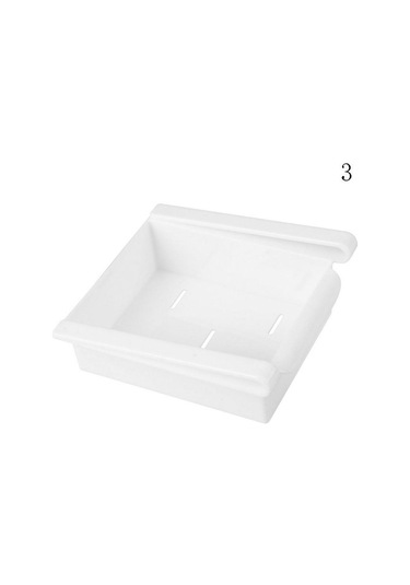 Beyaz Slayt Mutfak Buzdolabı Dondurucu Space Saver Organizatör Depolama Raf Raf Tutucu