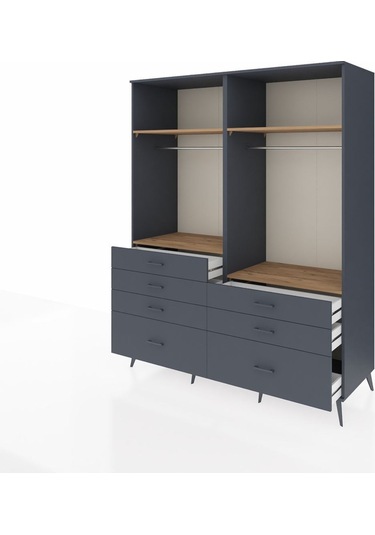 Kronos Gardrop 4 Raflı 7 Çekmeceli 2 Askılı 176x59x221 Antrasit-çam/antrasit Çam/antrasit Kronos Gardrop 4 Raflı 7 Çekmeceli 2 Askılı 176x59x221 Antrasit-çam/antrasit Çam/antrasit