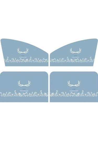 Dancemonkey 4 Adet Araba Pencere Mıknatıs Güneşlik, Isı Yalıtımı, Boynuzlu Takım