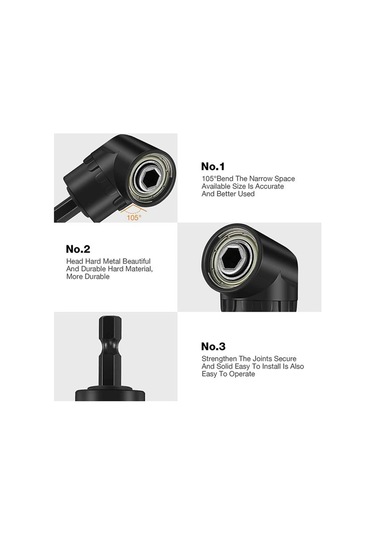 Xurunkeji Esnek Matkap Ucu Uzatma Ve 105 Derece Dik Açı Matkap Bağlantı Seti - Ulaşılması Zor Alanlar İçin, Ev Geliştirme