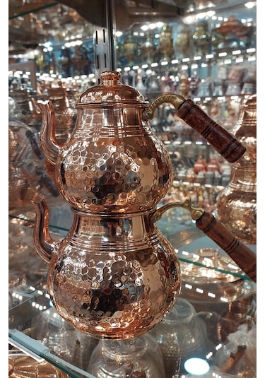 Bakır Çaydanlık & Bakır Demlik El Dövmesi Dövme Desenli