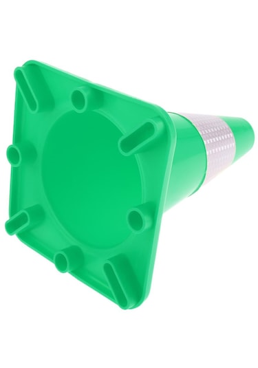 Suntek Plastik Yansıtıcı Güvenlik Konisi Tekerlekli Yeşil Yeşil