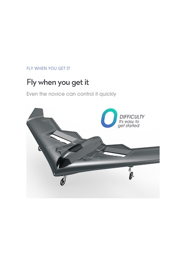 Shineyee Epp Malzemeli Led Işıklı 2.4ghz Uzaktan Kumandalı Uçak - Çocuklar Ve Yetişkinler İçin Koyu Gri