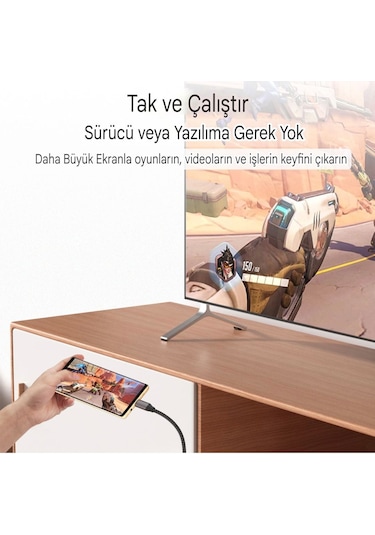 Lemorele 4k Hdmi To Type-c Dönüştürücü Adaptör Hdmi Dönüştürücü