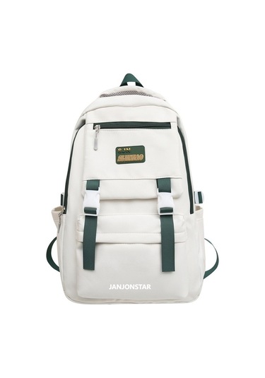 Moda Ve Şık Büyük Kapasiteli Unisex Sırt Çantası, Seyahat Ve Günlük Kullanım İçin Ergonomik Tasarım, Ortaokul Ve Lise Öğrencilerine Uygun Dayanıklı Okul Çantası, Bilgisayar Taşıma Özellikli Beyaz