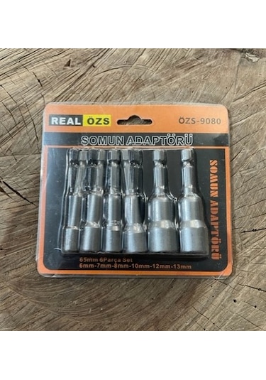 ÖZS LOKMA UÇ BİTS UÇ VİDA SIKMA SOMUN TUTUCU 6PARÇA 6MM DEN 13MM KADAR