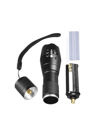 Valkyrie Çift Fonksiyonlu Ultraviyole Mor Işık Ve Xml-t6 El Feneri Dual Mode 2000 Lümens Siyah