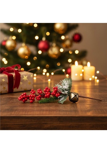 Yılbaşı Ağaç Süsleri Koleksiyonu-çanlı Kokina Süsü