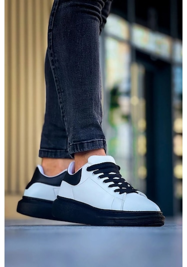 Luis A Costa Lc101 Beyaz Arka Siyah St Bağcıklı Erkek Ayakkabı Renkli