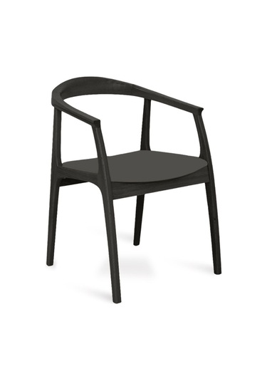 Helsinki Antrasit C Model Bohem Siyah Ahşap Sandalye