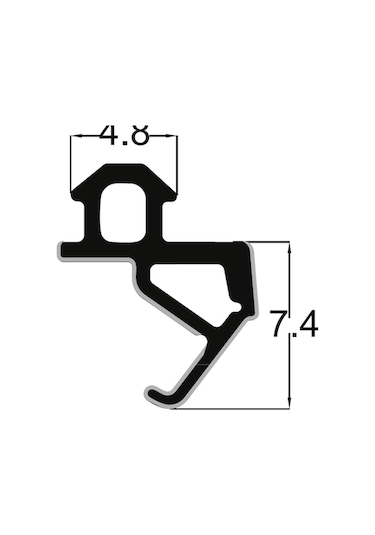Seçil 10 M Pvc Pimapen Kapı-Pencere Fitili-Pak-19 Siyah Yalıtım Contası
