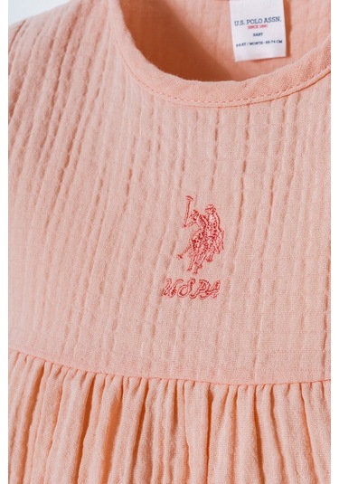 U.S. Polo Assn. U.s. Polo Assn Kız Bebek Elbise Pudra-2523