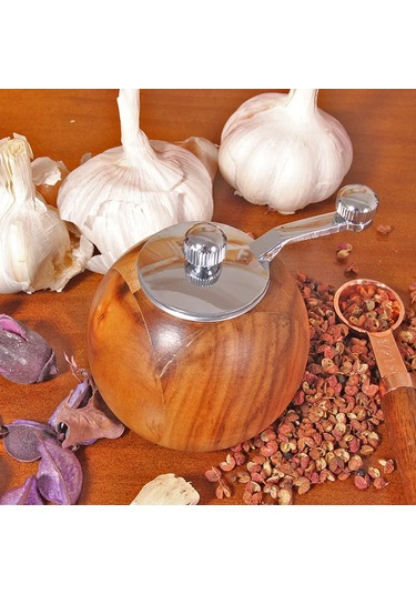 Jialan El Krank Ahşap Tuz Biber Değirmeni Seramik Çekirdek Ahşap