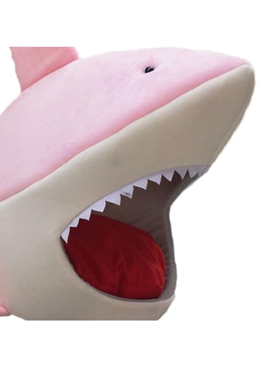 Homyl Köpekbalığı Şekli Kedi Yatak Yavru Uyku