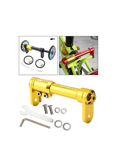 Suntek Katlanır Bisiklet Kolay Tekerlek Uzatma Çubuğu Altın