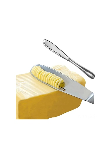 Springsun Koksı Çelik Margarin Bıçağı, 3-in-1 Fonksiyonlu: Dilimleme, Yayma Ve Curling, Eşit Dağılım, Kolay Tutuş, Ekmek Peynir Reçel İçin Diğer