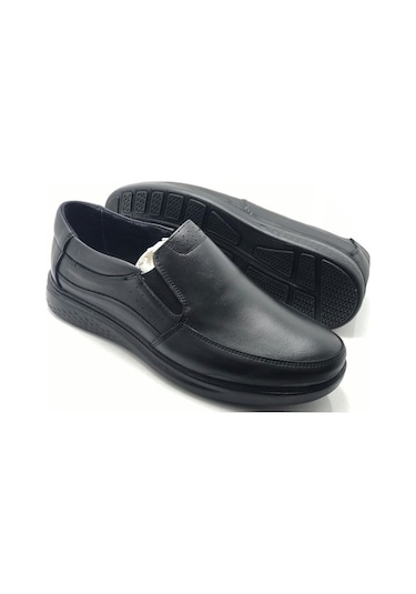 Hakiki Deri Klasik Mevsimlik Baba Ayakkabısı (476339489) Siyah
