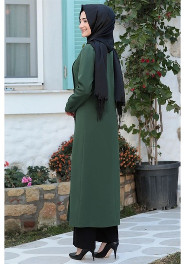 Rümeysa Tesettür Takım Haki Haki