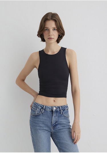Mavi - Halter Yaka Siyah Poliamid Atlet 1613499-900 Siyah