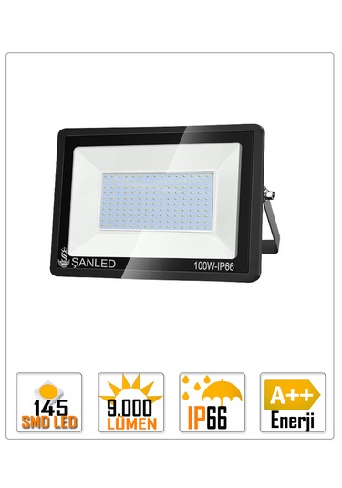 100w 9000 Lümen 6500k Beyaz Işık Led Projektör-5 Adet