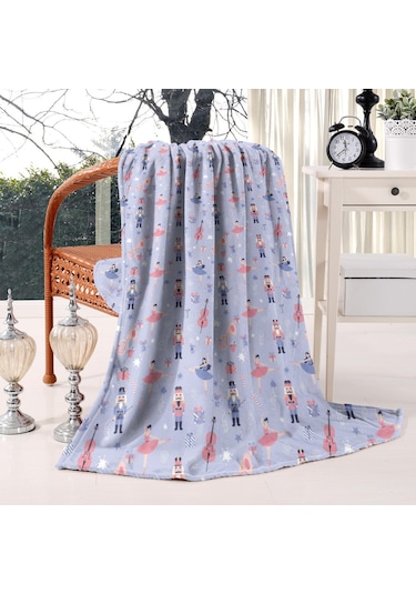 Noel Desenli 40x50 İnç Polar Battaniye, Yumuşak, Hafif Ve Kalın, Erkek, Kadın Ve Çocuk İçin Noel Çekmecesiz Ballerina