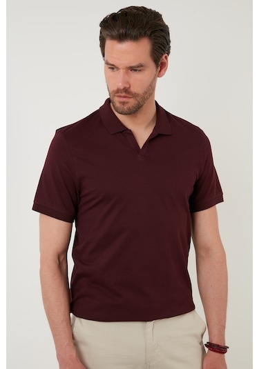 Buratti Regular Fit Pamuklu Erkek Polo Yaka T Shirt 5902141 Vişne