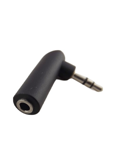 Generic 2 Adet 3.5MM Sağ Açı Erkek Kadın Stereo L Şekli Kulaklık Adaptörü Dönüştürücü