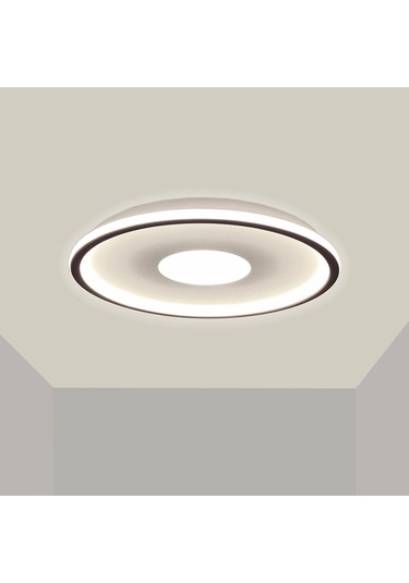 Tavan Led Avize Plafonia Orta Işıklı 60cm Siyah - Sarı