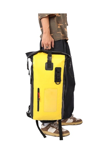 Lemestar 30l Su Geçirmez Spor Sırt Çantası - Kuru-ıslak Ayrımı, Telefon Penceresi Ve Kanca İle Kamp, Kayak, Yüzme İçin Sarı Sarı