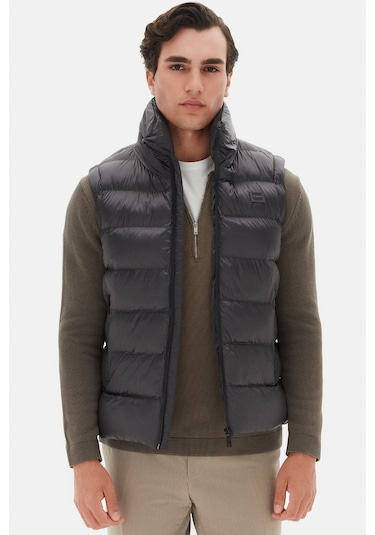 Twn Slim Fit Antrasit Düz Yelek Mont 3ecy70501502m Antrasit