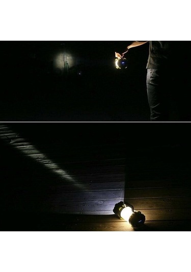 Wondernest Kınsach Led Projektör Dış Mekan Şarjlı El Feneri Kamp Işığı Fonksiyonel El Feneri Siyah Siyah